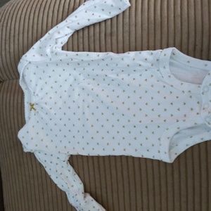 Carter's onesie with gold hearts
